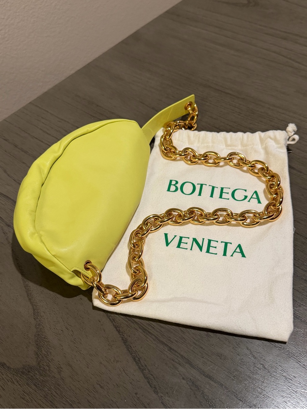 Bottega Veneta Nappa Belt Chain Pouch Seagrass - Picture 10 of 10